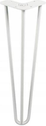 Biała Noga metalowa do stolika Loft Hairpin 40cm (HG065)