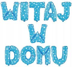Zdjęcie Balony Napis Witaj W Domu Powitanie Turkus - Tarnów