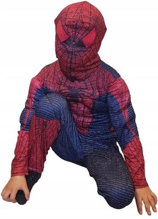 Spiderman Strój Mięśnie Maska Przebranie 110 116