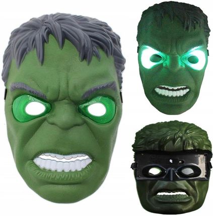 Maska Hulk Świecąca Led Superbohater