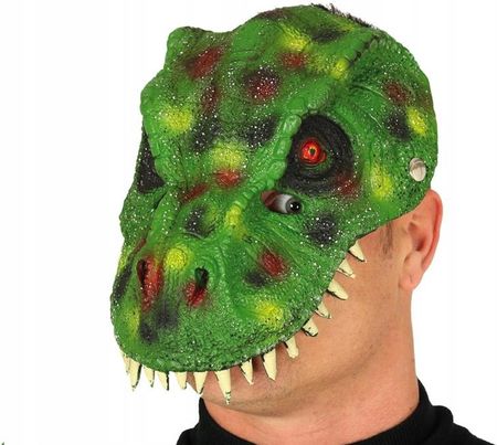 Maska Dinozaur Jaszczur Pianka Zielona