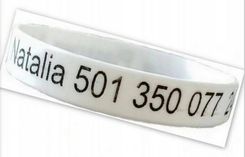 Zdjęcie Opaska Silikon Na Rękę Dowolny Tekst Krew Uczuleni - Prószków