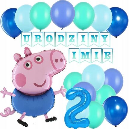 Balony Na 1 5 Urodziny Świnka Peppa Xl + Imię