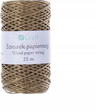 Zdjęcie Craft K Sznurek Papierowy Z Drucikiem Złoty 25M - Wolbrom