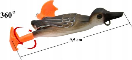 Miracle Fish Kaczka Antyzaczepowa Wobler 3D Spinning Szczupak Mf007Bkaczka