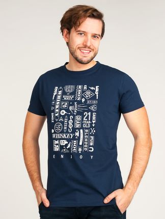 Koszulka męska t-shirt bawełniany napisy : Rozmiar - XXL