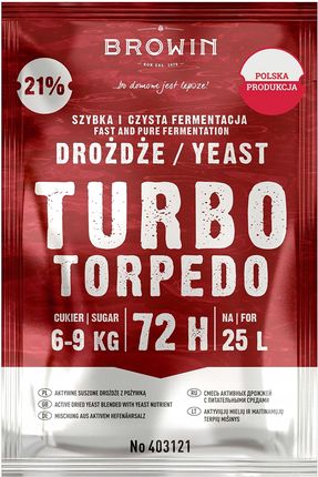 Browin Drożdże Gorzelnicze 21% Turbo Torpedo 120G 403121