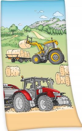 Traktor Traktory Ciągnik Ręcznik 75X150 Bawełniany