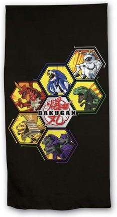 Spin Master Bakugan Ręcznik Plażowy Kąpielowy 70X140 Bawełna