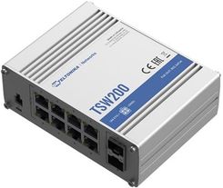 Zdjęcie Teltonika Ethernet Switch Tsw200 10 100 1000 Mbps (Rj-45) Unmanaged Desktop Ethernet Lan (Rj-45) Ports 8 (TSW200000010) - Żuromin