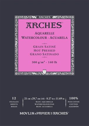 Arches Blok Do Akwareli A4 12 Ark Satynowy 300 - zdjęcie 3