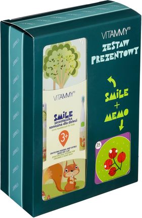 Szczoteczka elektryczna Vitammy Smile Wiewiórka + Dodo Memo Agrest I Gra Obrazkowa VITAMMYZESTOW018728