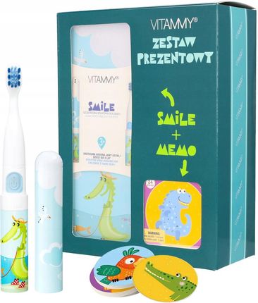 Szczoteczka elektryczna Vitammy Smile Krokodyl + Dodo Memo Dinozaur I Gra Obrazkowa TOW018729