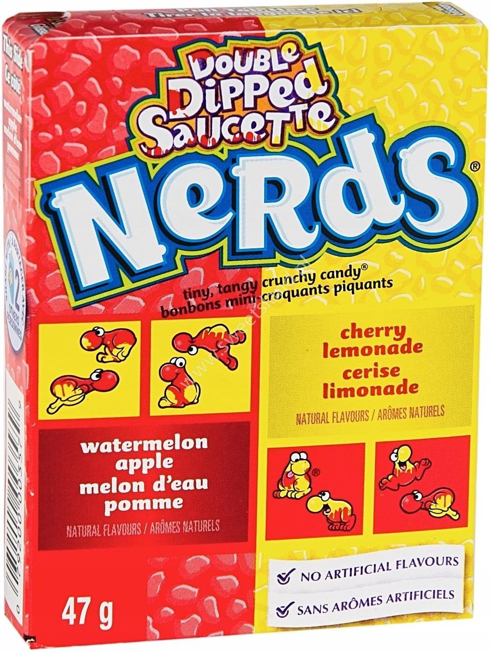 WONKA NERDS WATERMELON LEMON POMME 47G