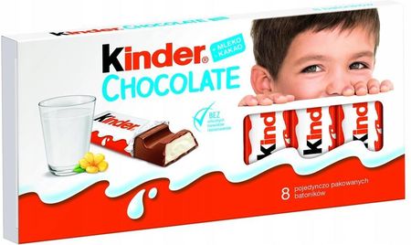 Kinder Ferrero Czekolada Mleczna 100g 10Opakowań