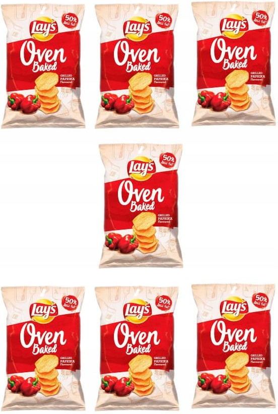 Lays Chipsy Oven Baked gilled Paprika 7 x 125g Ceny i opinie Ceneo.pl