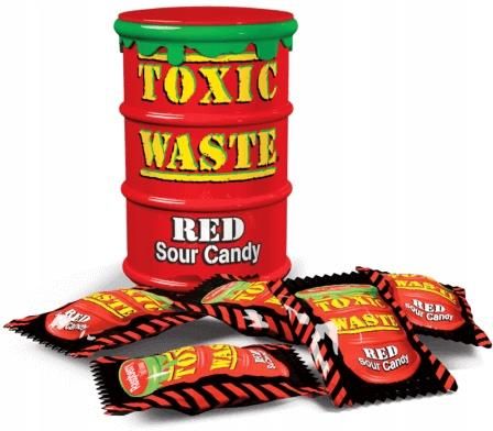 Toxic Waste Red Kwaśne Cukierki Usa