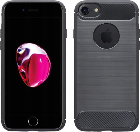 Etui do iPhone 7 8 Se Karbon Pancerne Case + Szkło