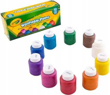 Crayola Farby Farbki 10 Kolorów Zmywalne 10X59Ml (541207)
