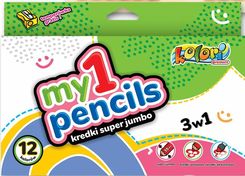 Zdjęcie Penmate Kredki Moje Pierwsze Super Jumbo Kolori Temperówka Tt8312 - Bartoszyce