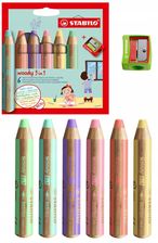 Zdjęcie Stabilo Kredki Woody 6 Kolorów Pastelowe (88063) - Sułkowice