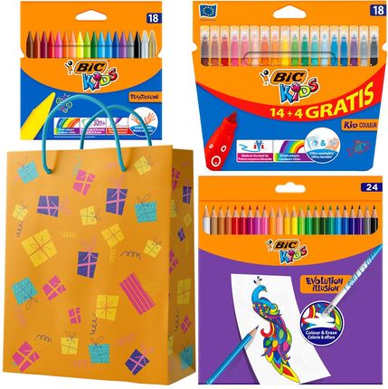 Bic Zestaw Kreatywny Kredki Pisaki Prezent 61 Szt (9,37510987869829E+18)