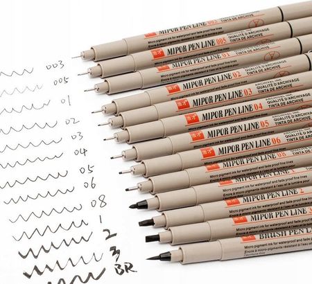 Jelly Pens Zestaw Do Rysowania Pisania Markery Pro Art Igłowe (MH1)