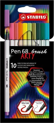 Stabilo Pisaki Brush Pen 68 (10 Sztuk) Pud.Karton (568102120)