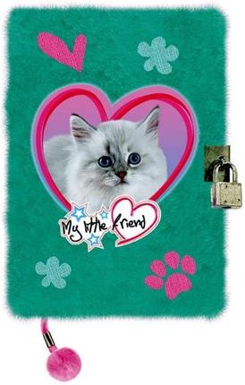 Majewski Pamiętnik Z Kłódką Włochacz A5 96Kmy Little Friend Pastel Cat