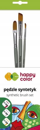 Happy Color Zestaw Pędzli Syntetycznych Mix A 3 Szt Colo (HA7263646501PB32501)