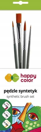 Happy Color Zestaw Pędzli Syntetycznych Mix B 4 Szt Colo (HA7260726102PB42488)