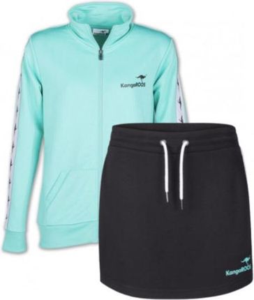 KangaROOS zestaw sportowy czarna spódnica i zielona bluza rozmiar S