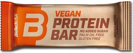 Biotechusa Vegan Protein Bar 50G Masło Orzechowe