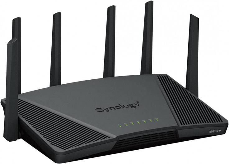 Synology RT6600AX Router Wi-Fi 6 Tri-Band | 6,6 Gbps, Porta 2,5 GbE, Gestione Rete Avanzata, Nero