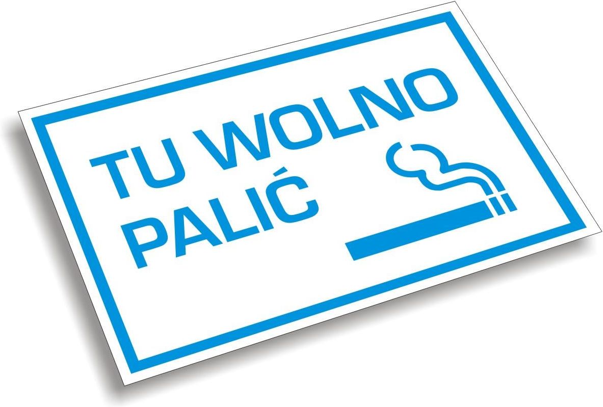 Du A Tabliczka Znak Tu Wolno Pali X Cm Ceny I Opinie Ceneo Pl