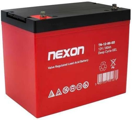 Nexon Akumulator Żelowy Tn-Gel 12V 80Ah Long Life - Głębokiego Rozładowania I Pracy Cyklicznej