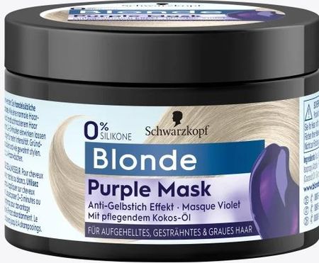 Schwarzkopf  Bonde, Purple Mask, Maska Do Włosów, 150Ml 
