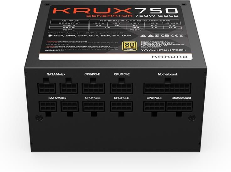 KRUX GENERATOR 750W GOLD ZASILACZ ATX - zdjęcie 6 KRUX GENERATOR 750W GOLD ZASILACZ ATX