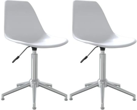 Obrotowe Krzesła Stołowe 2 Szt Białe Pp 13452-338292