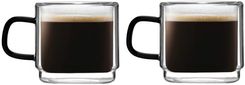 Luigi Bormioli Vialli Design Komplet 2 Szklanek Z Podwójną Ścianką Do Espresso Carbon 80Ml 8548 28548