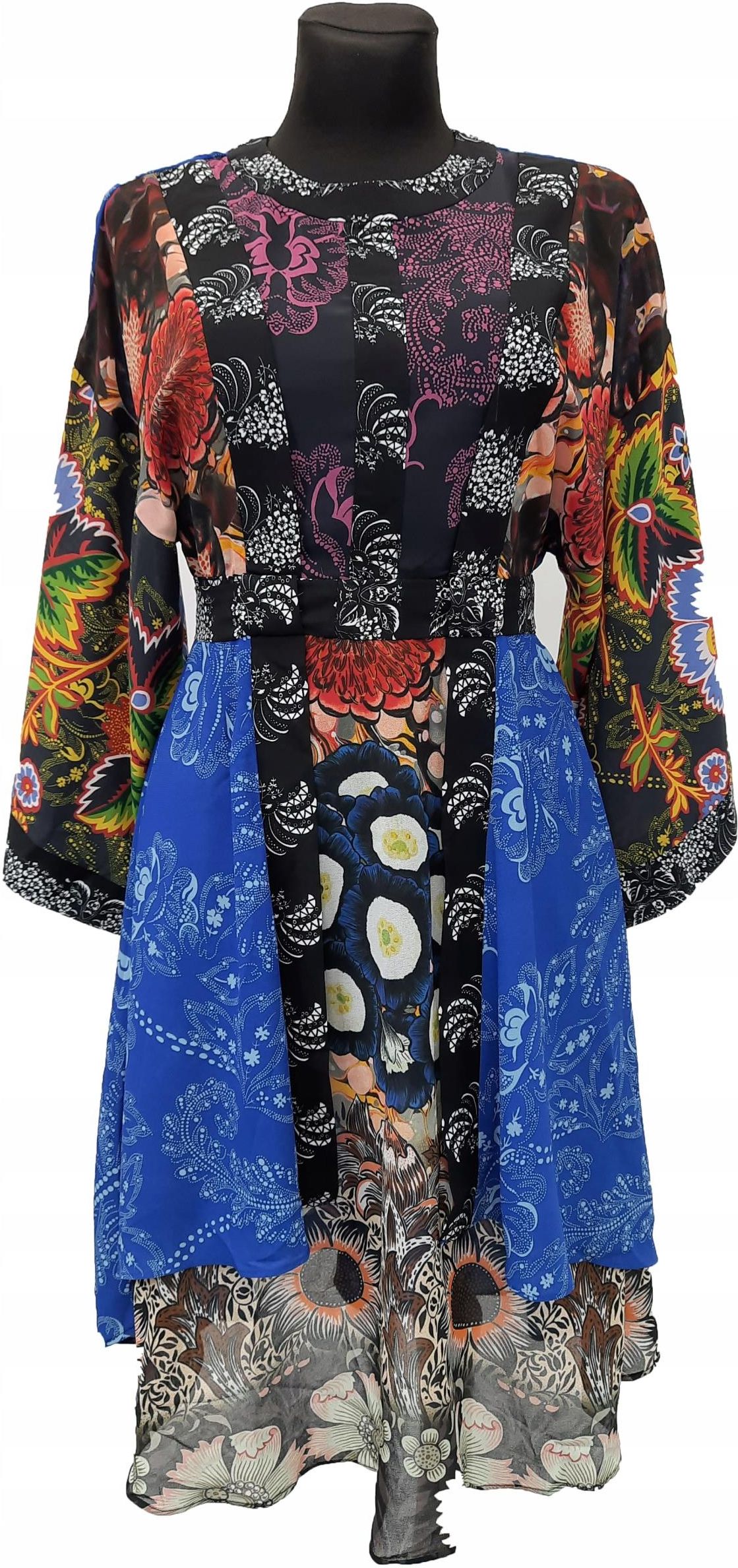 Sukienka kimono za kolano Desigual patchwork 40 - Ceny i
