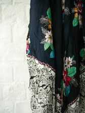 Granatowa luźna sukienka w kwiaty - M/L - Conos - Ceny i opinie 