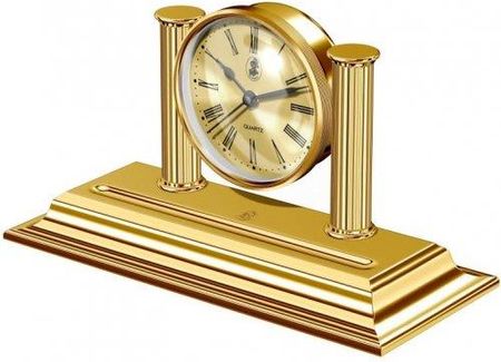 El Casco M 662L Clock & Pen Holder Gold Zegar Stołowy Z Podkładką Na Długopis