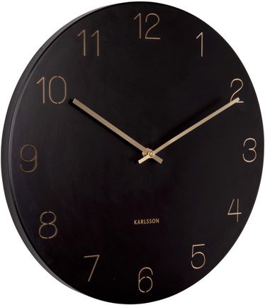Karlsson Zegar Ścienny Charm Engraved Black (Ka5762Bk)