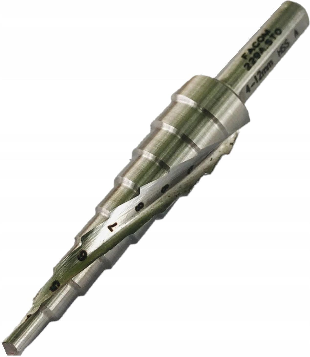Foret étagé FACOM 229A.ST1 - Diamètres De 4 à 20 Mm (9 étages) - Pour Perçage Précis Sans Avant-trou
