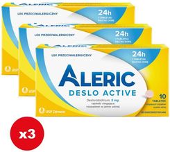 Zdjęcie Aleric Deslo Active 5mg 3x10 tabletek, na alergię i katar sienny - Żyrardów
