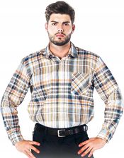 Zdjęcie Koszula Męska Flanelowa W Kratę Bawełna Jakość 3XL - Libiąż