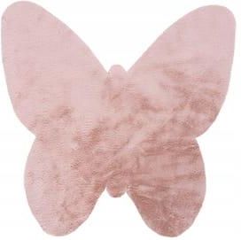 Motylek Różowy Dywanik Dla Dzieci 86 X 86 Cm