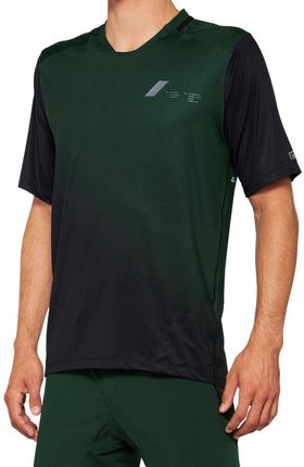 100% Koszulka Męska Celium Jersey Krótki Rękaw 2022 R.S Forest Green Black