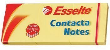 Esselte Karteczki samoprzylepne CONTACTA żółte 40x50mm /3szt./ 83012 (ETA001D)